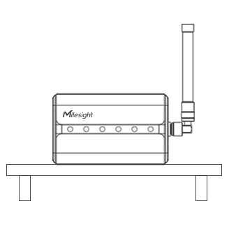 Montaje de escritorio UG65 LoRaWAN Gateway